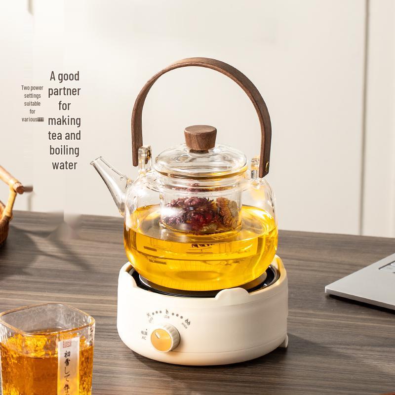 Round Lattice Multifunctional Electric Ceramic Tea Maker Set
