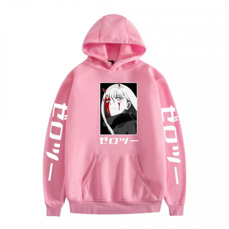 Anime Darling In Franxx Zero Two Printed Hoodie Teens Unisex Casual Sweatshirt Fall