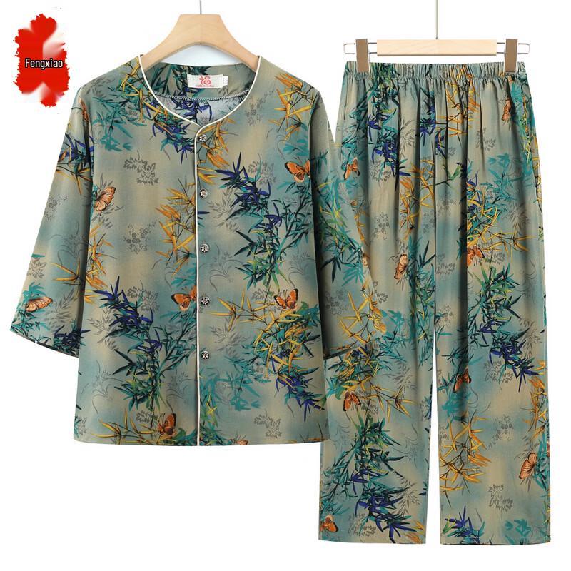 Elegant Chinese Style Loose-Fit Two-Piece Shirt Set 3XL