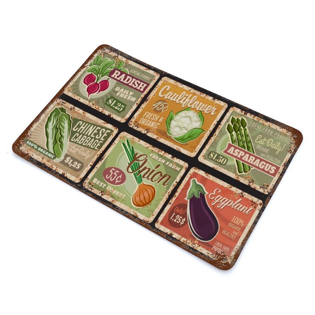 1 Pack Vintage Metall Wandposter Dekor, klassisches Used-Design, robuste Platte für Bar, Pub, Café, Restaurant, Küche oder Wohnzimmer Wandkunst