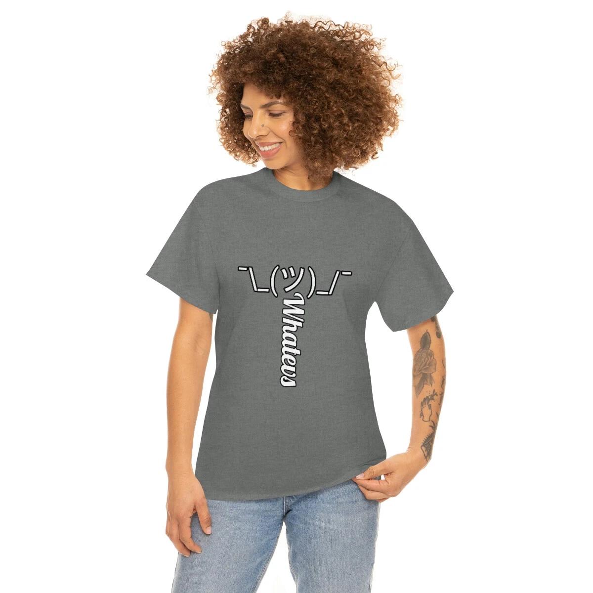 Whatevs - funny t shirt - Unisex Heavy Cotton Tee L