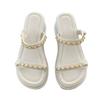 Chain Wedges Slippers Beach Women Shoes Platform Flip Flops New Summer Sandals Casual Mid Heels Shoes Pumps Mujer Slides