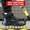 Sapatos de Segurança de Trabalho Biqueira de Aço Cano Alto Impermeáveis Sapatos de Proteção Botas de Trabalho para Caminhada Anti-esmagamento Anti-perfuração Botas Indestrutíveis