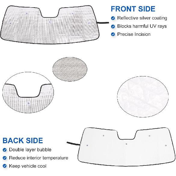 

Windshield Sunshade Fit for Lex-us GX550 2024 2025, Folding Car Sun Shade for Front Window, Auto Sun Protection Visors Blocks UV Rays and Keeps