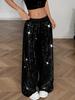 Frühjahr/Sommer 2026 High-Waist Pailletten Hose Locker Fließend - Damenmode Kollektion