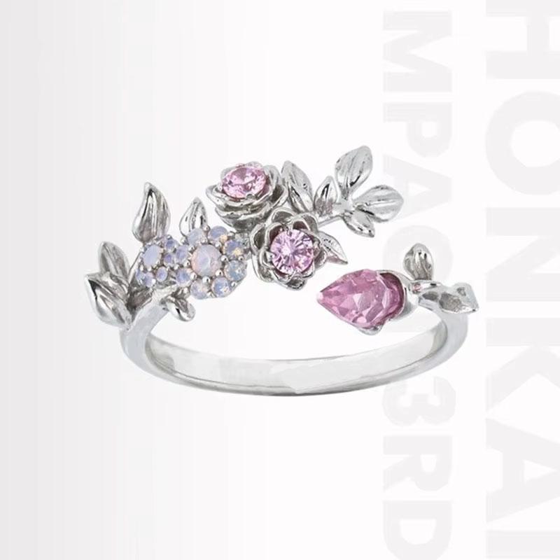 

Game Honkai Impact 3 Elysia Cosplay Ring Alloy Opening Adjustable Women Jewelry Accessories рожевий