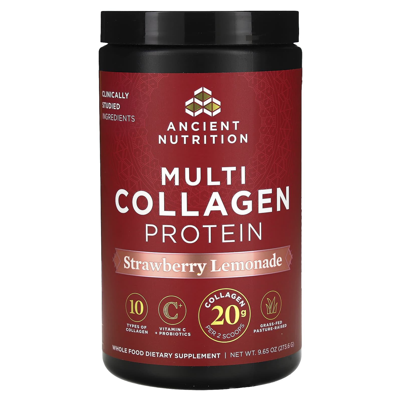 

Collagen Protein Complex, Strawberry Lemonade, 273.6G(9.65Oz)