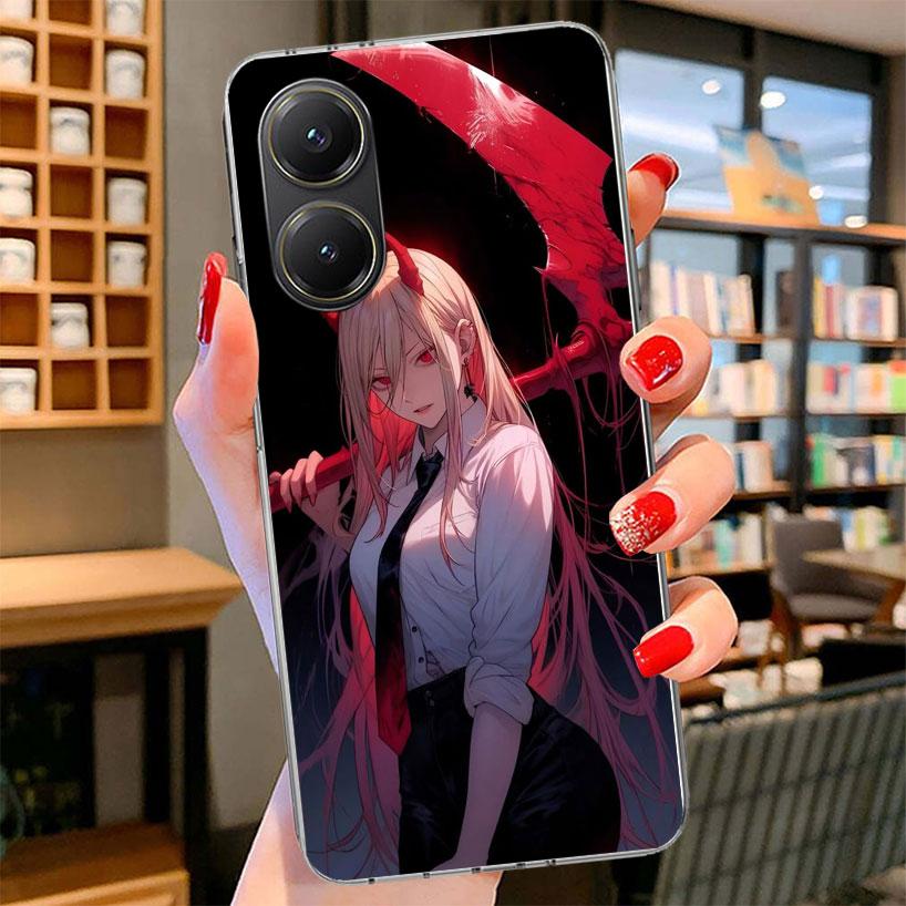 C-Chainsaw Mans Power Phone Case For Xiaomi Poco F7 Ultra X7 X6 X5 Pro M7 Redmi 15C 15 13C 13 12C 12 10C 10 9A 9C 9T 9 Shell Poc
