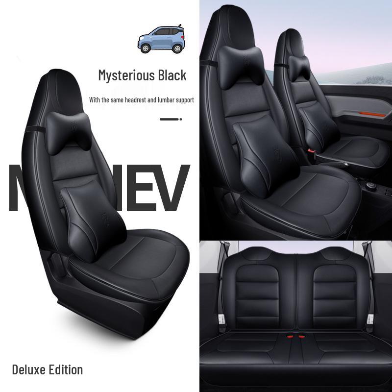 Universal Leather Seat Cover for Wuling MINI - Full Surround, All-Season, 5-Seater