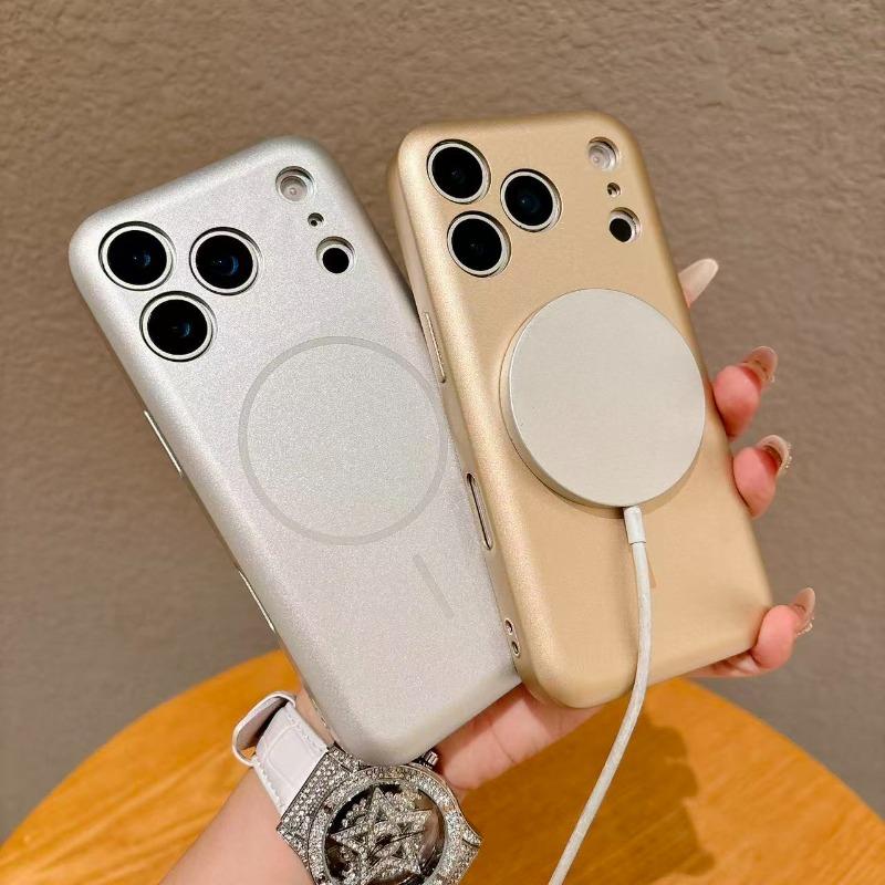 Matte finish Liquid Silicone For Case For For Iphone 17 16 1 14 13 Pro Max Magnetic Wireless Charger Fall prevention Cover