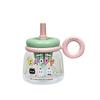 Cute water cup girl high value summer student large capacity with straw big belly cup tea separation plastic cup