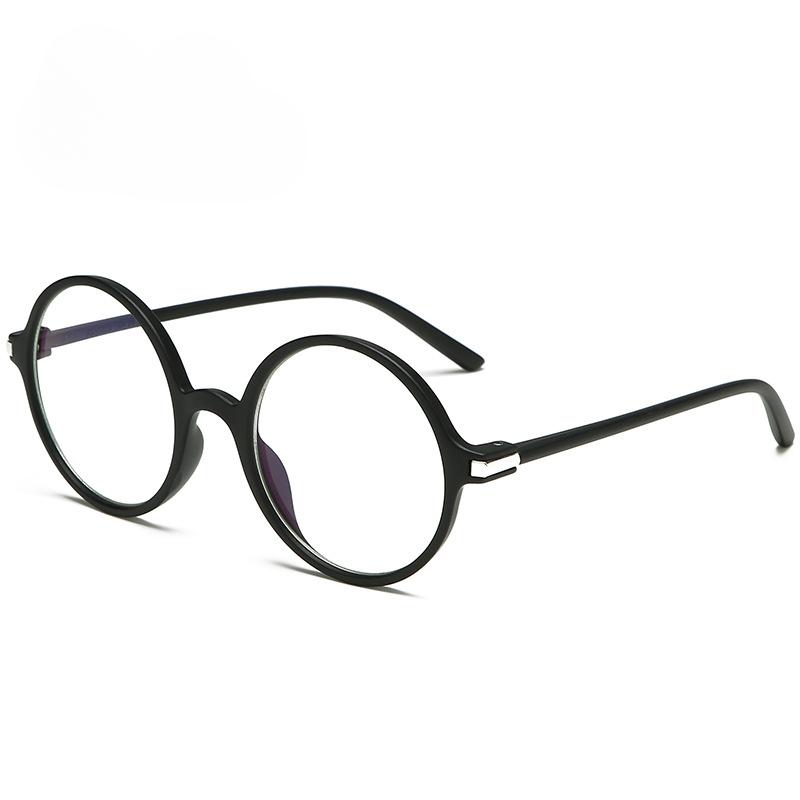 Retro Round Anti Blue Light Glasses, Flat Lenses, Transparent Lenses, Fashionable Glasses, Eye Protection Glasses Frame