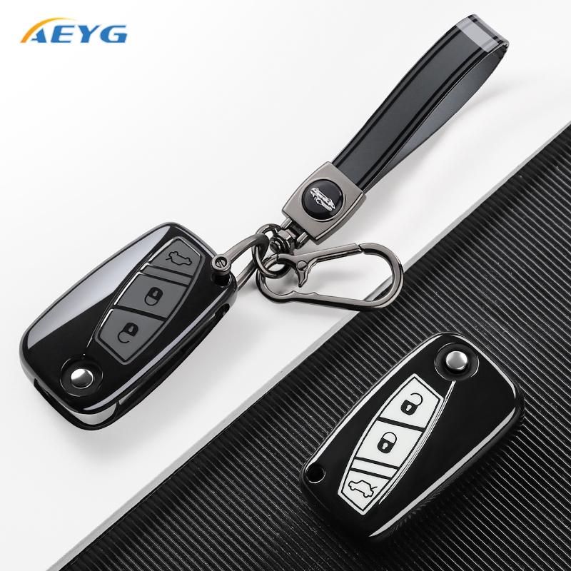 For Fiat 500 Panda Idea Stilo Ducato Punto Bravo Grande Minibus Doblo Car Remote Key Case Cover Shell Fob Tpu Auto Accessories