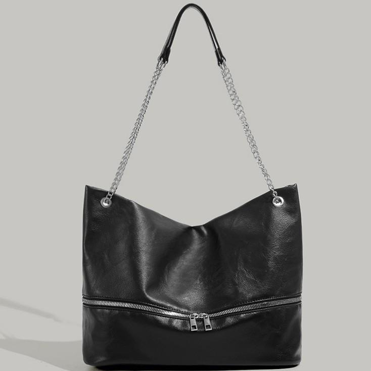 2024 Autumn Winter New Niche Design Single Shoulder Crossbody Bag Vintage High-end Soft Leather Versatile Bucket Bag Tote Bag