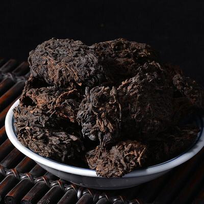 Guangxi Hei Cha Aged Wild Liu Bao Lao Cha Tou Golden Bud Nuggets Dark Tea 500g