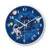 8 Inch Silent Wall Clock PP Battery Operated Kids Wall Clock Space Theme Decor for Home Living Room Bedroom