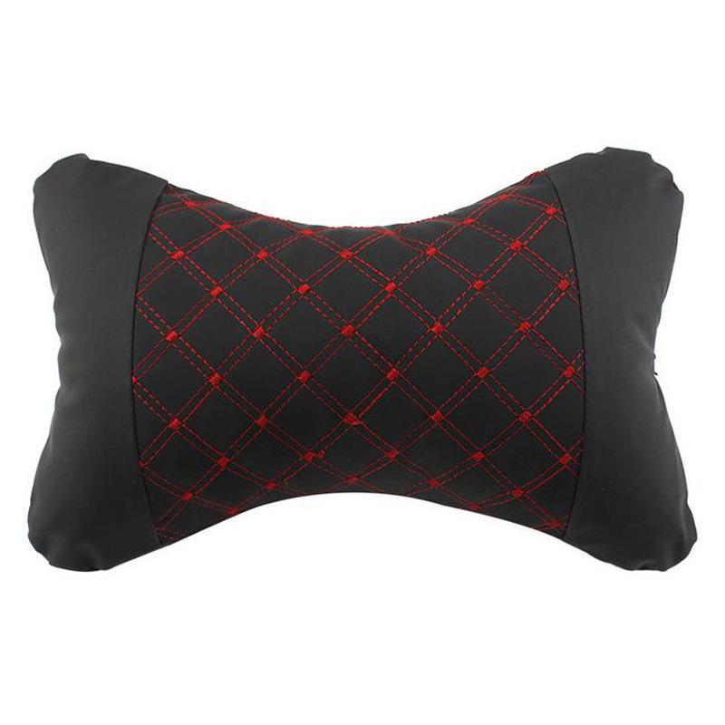 Universal Red Wine Car Neck Pillow & Lumbar Support Cushion for All Seasons, for Both Adults and Children.