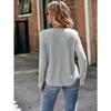 YYFS Women's Fashion Casual Spring Autumn Solid Color Print Long Sleeve O-Neck Blouses & Shirts