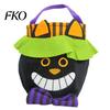 Small Toy Storage Containers Halloween Candy Bags for Kids, Trick or Treat Handbag with Handle, Spooky Reusable Cloth Goodie Witch Ghost Black