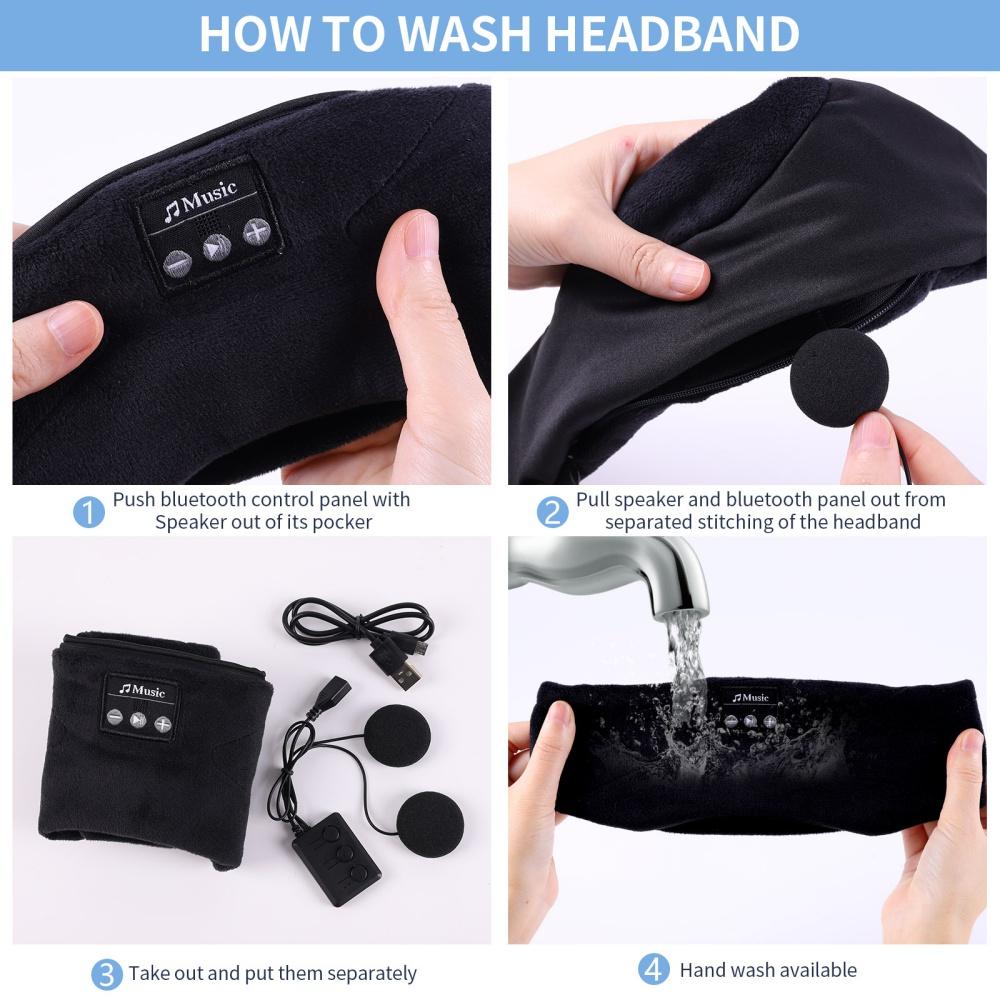 Wireless Bluetooth Music Sleep Casti Masca pentru ochi Muzica Sleeping Eye Mask Căști