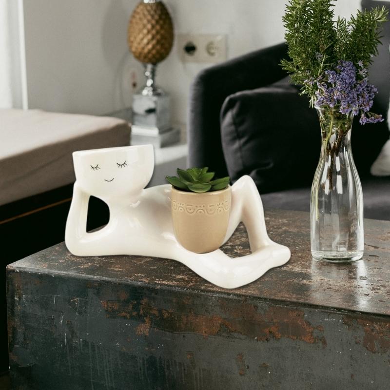 Künstliche Topfpflanze Dekorationen für Zimmer Niedliche Schlafzimmer-Accessoires Ornamente Indoor Künstliche Sukkulenten Pflanze