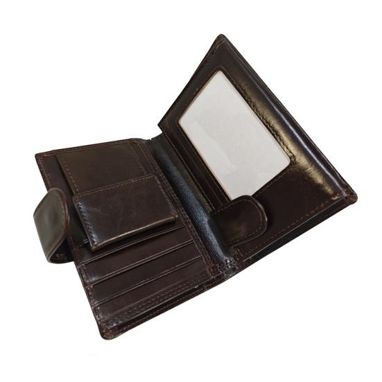 Men Faux Leather Wallet RFID Blocking Bi-fold Short Wallet Minimalist Slim Vintage Front Pocket Anti-Theft Credit Card Holder