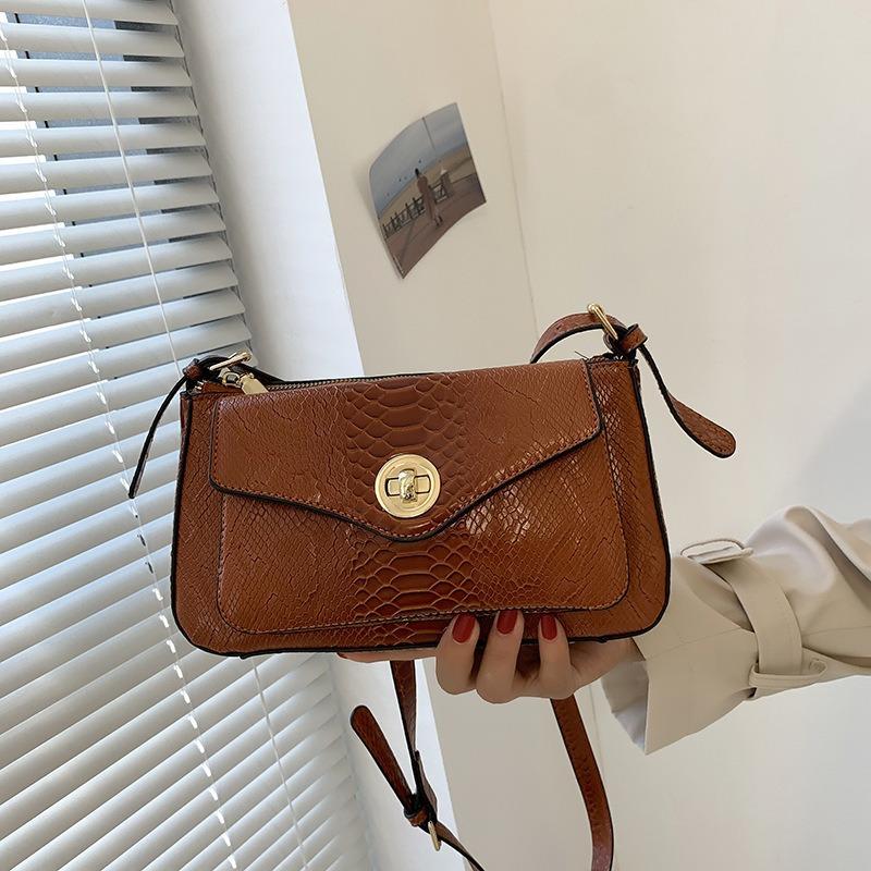 

New Textured Genuine Leather Mini Messenger Bag Korean Style Temperament Wild Flap Small Square Bag Simple Messenger Bag for Women світло-коричневого кольору