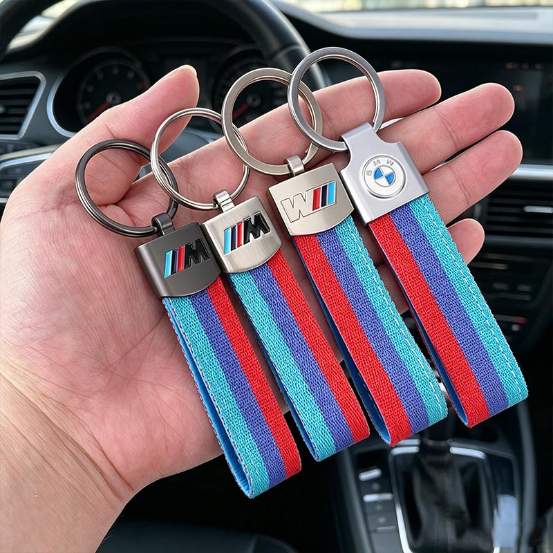 Leather Car Key Ring Chain Pendant Gift For BMW M Performance E46 G80 F48 E84 G01 F30 G11 X1 X3 X5 X6 G07 Keychain Accessories cypd20