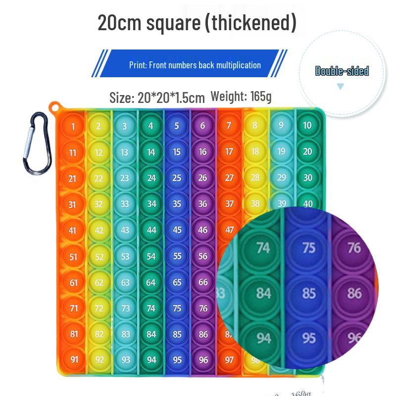 Rainbow Silicone Pop-It Mouse Bubble Toy for Kids - Fun Decompression Pendant