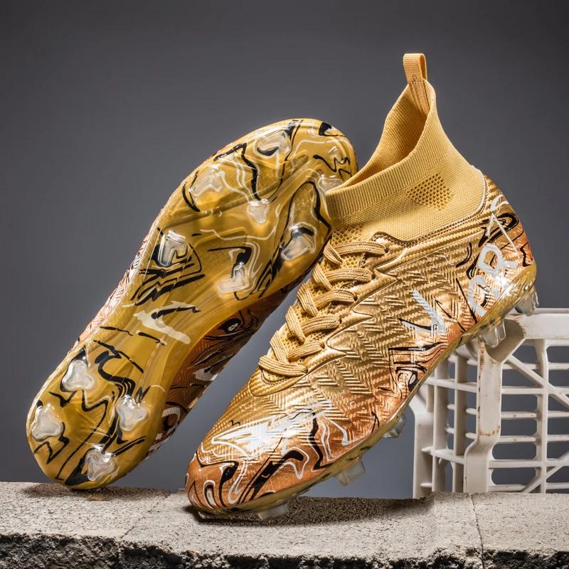 New Low Top Student Football Shoes with Long And Broken Pins for Training And Matches Professional  CR7 Youth Sports Shoes