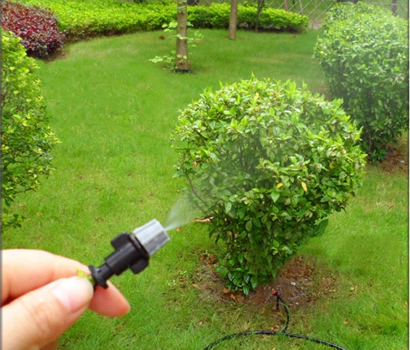 10 Pcs Gray Spray Nozzle With 4mm / 7mm Tee Apply Watering Sprayed On Plants Spray Radius 0.6-0.9m High Quality Sprayer Nozzle