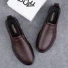 Fashion Men's Leather Business Shoes Men's Comfortable Loafers Handmade Men Casual Shoes New All-match Flats for Men