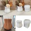 Silicones Dried Flower Vase Mold with Cable Knit Pattern Creative Art Project Tool For Tabletop Displays And Crafts