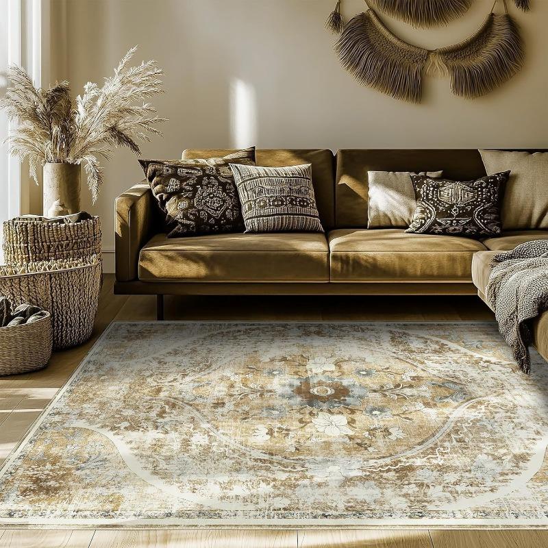 

Nordic Bohe StyleLarge Area Rug Non-Slip Wear-resistant Carpet for Living Room Bedroom Soft Floor Mat Easy To Clean Home Decor 40X60CM