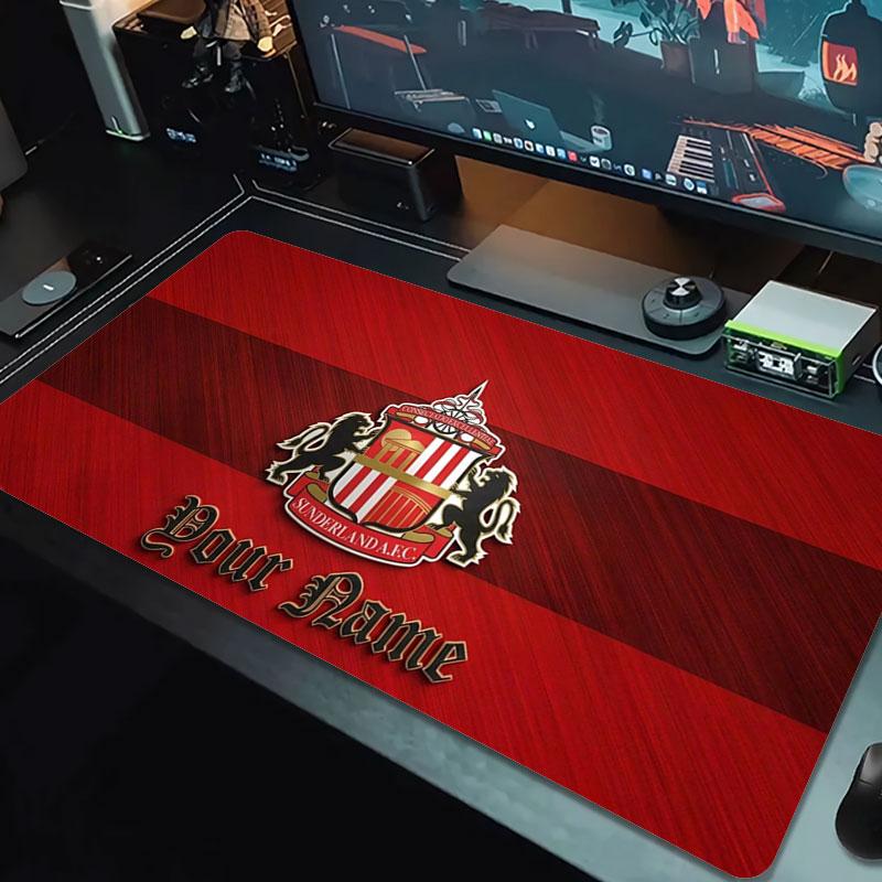Sunderland A.F Custom Name Large Size Mouse Pad Large Gaming Table Cushion Non-slip Laptop Tablet Big Mousepad XXL Mat Mini PC Playmat With Lock Edge