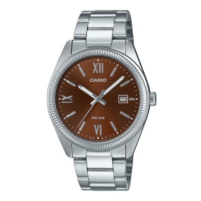 Standart Analog İyon Kaplama Paslanmaz Çelik Kahverengi Kadran Kuvars MTP-1302DD-5AV Erkek Saati