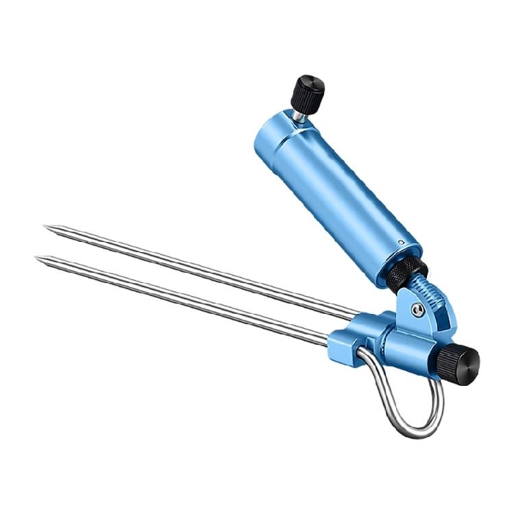Aluminum Fishing Rod Holder Height Adjustable for Multiple Fishing Styles Incorporating Ground Stake for Secure Support