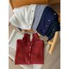Vintage love button sweater knitted cardigan women's autumn and winter coat casual stacked top