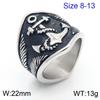 2026 European and American Domineering Casting Anchor Ring, Retro Personality Smearing Oil Pirate Series Men's Ring