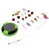19Pcs Cat Mouse Catching Toys Pet Cat Toy Set Cat Scratching Mouse Plate Toy Funny Cat Stick Cat Toys