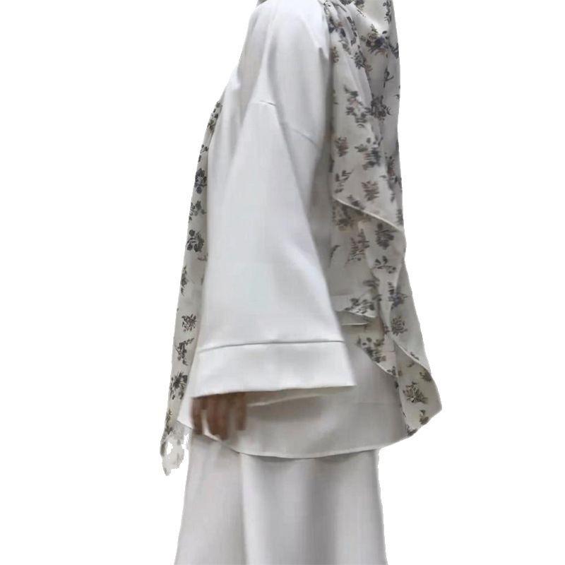 2025 Europe, America, Amazon Cross-border Women's Clothing New Solid Color Long-sleeved Crew Neck Top Loose Skirt Casual Suit