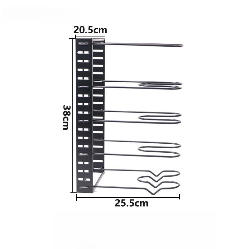 5/8 layer Pots Pans Organizer for Cabinet Upgraded Pots and Pans Organizer Rack for Kitchen Storage Pot Lids Organizer rack