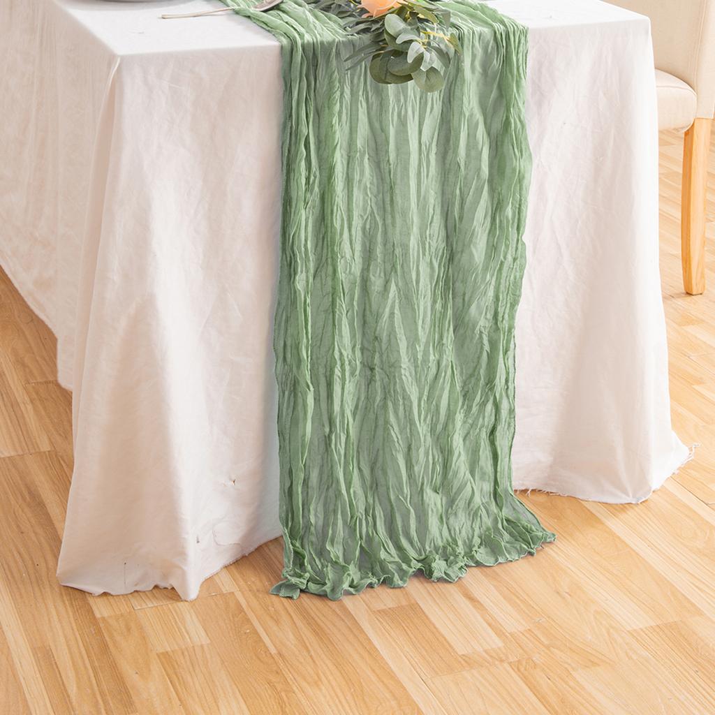 Plissierter Käsetuch-Tischläufer, faltbar, für Esstisch