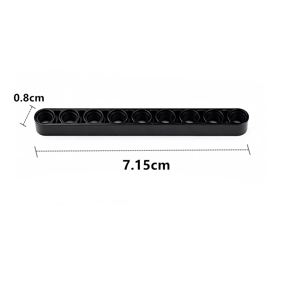 22 Stück Technische gemischte schwarze Bausteine Auto 1x9 1x10 Löcher Großpackung Modell DIY Kreative Steine