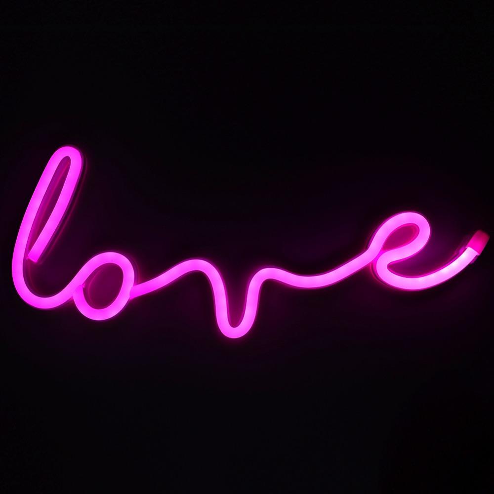 USB or Battery Powered LED Light Love Neon Light Unique Neon Sign  Living Room