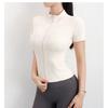 Casual Slim Sports Coat for Women Short Sleeve Solid Zipper Tops Female Cycling Running Yoga Outfit Clothes Summer Sport Jacket