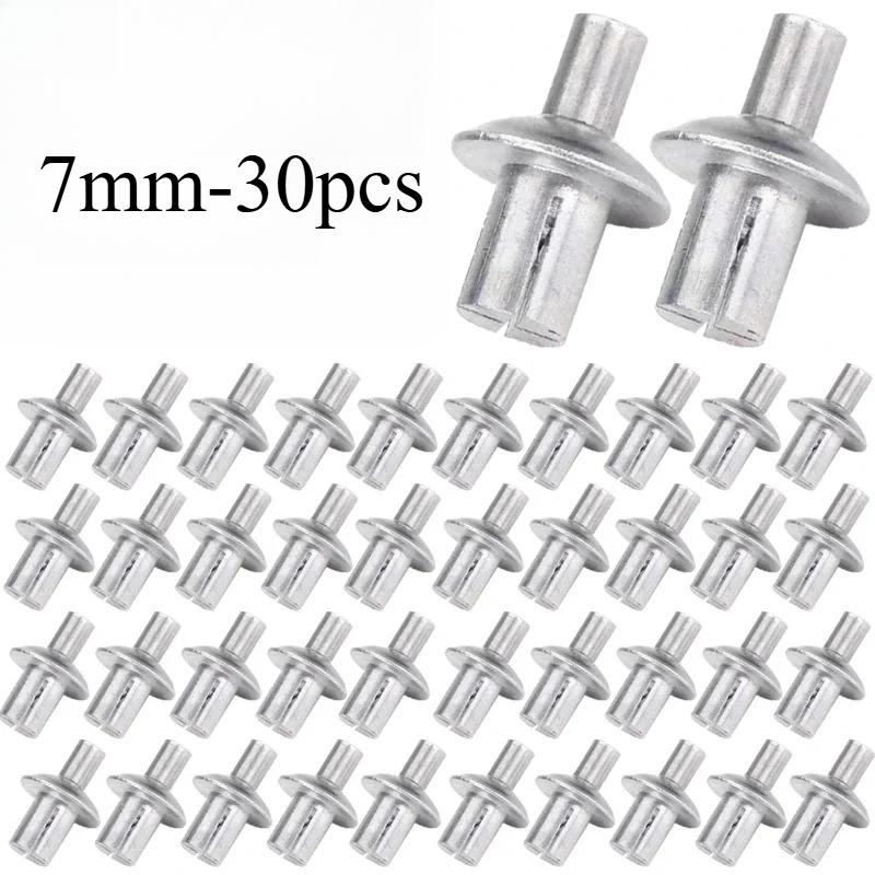 Creamily 50Pcs/100Pcs Rebites de Núcleo de Alumínio Rebites de Expansão Acionados por Martelo Rebites de Cabeça Redonda Fixadores Tipo Knock Rebites de Choque Parafusos