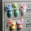 2PCS Ceramic Refrigerator Magnets Vase Colorful Mini Plant Vase Fridge Magnets  Kitchen Decor
