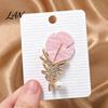 Alloy Feather Pin Faux Pearl Rhinestone Brooch, Decorative Lapel Clip Vintage Brooch for Women, Sweater Cardigan Coat Suit Jewelry Accessories