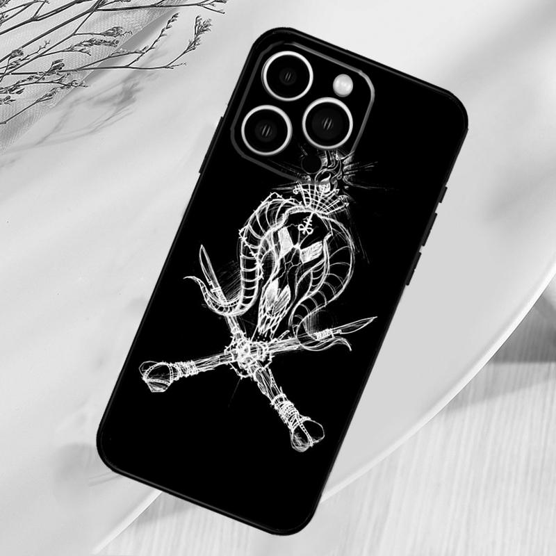 Satanic Scary Skull Phone Case For iPhone 17 Air 16 15 14 13 11 12 Pro Max Plus 12 13 Mini 16e 17 Pro Max Cover